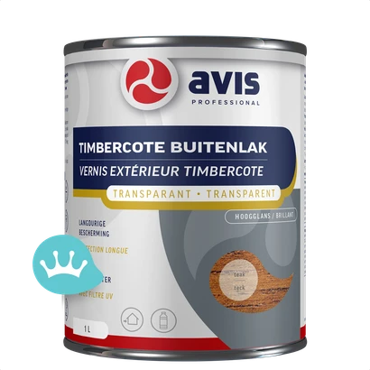 Avis Timbercote Buitenlak Transparant Teak Hoogglans 1000 mililiter Nieuw packshot