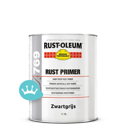 Rust Oleum 769 Vochtwerende Roestprimer Zwartgrijs 1 liter packshot
