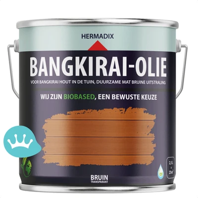 Hermadix Bangkirai Olie Bruin 2,5 liter packshot