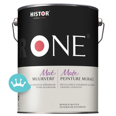 One by Histor Muurverf Mat Vochtregulerend Afwasbaar Mengkleur 5 liter packshot