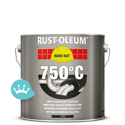 Rust Oleum Hard Hat Deklagen Hittebestendig Zwart 2,5 liter packshot