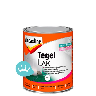 Alabastine Tegellak Wit 1 liter packshot