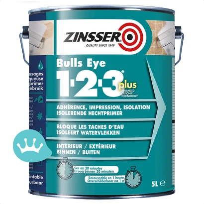 Zinsser Bulls Eye 1 2 3 Plus Wit 5 liter packshot