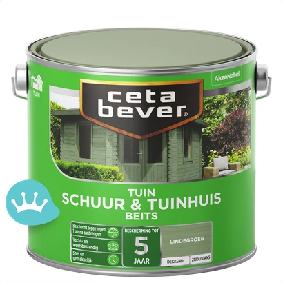 CetaBever Dekkend Schuur Tuinhuis Beits Lindegroen Willow 2,5 liter packshot