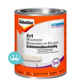 Alabastine 2 in 1 Muurverf Badkamer En Keuken Schimmelbestendig Wit 1 liter packshot