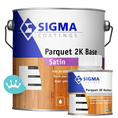 Sigma Parquet 2 K Base Satin 2,5 liter + Verharder packshot