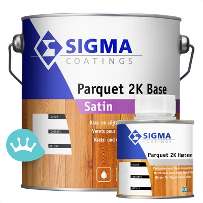 Sigma Parquet 2 K Base Satin 2,5 liter + Verharder packshot
