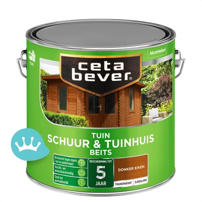 CetaBever Transparant Schuur En Tuinhuis Beits 009 Donker Eiken 2,5 liter packshot