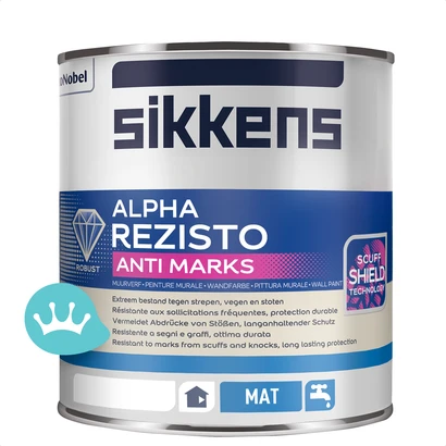 Sikkens Alpha Rezisto Anti Marks Mat Mengkleur 1 liter packshot