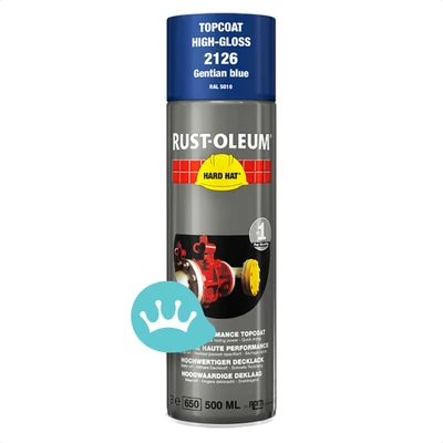 Rust Oleum Hard Hat Deklaag Gentiaanblauw 2126 Ral 5010 500 mililiter packshot