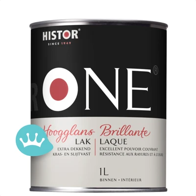 One by Histor Lak Hoogglans Acryl Mengkleur 1 liter packshot