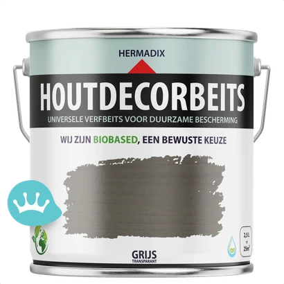 Hermadix Houtdecorbeits Transparant Grijs 2,5 liter packshot