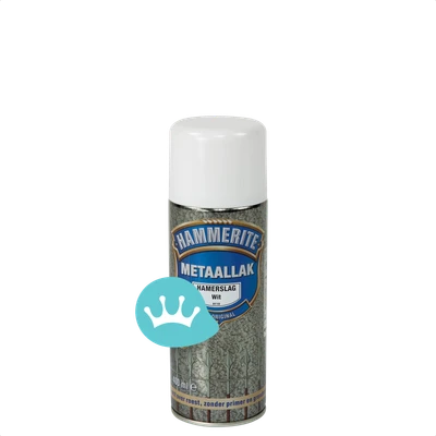 Hammerite Metaallak Hamerslag Spuitbus Wit H110 400 mililiter packshot
