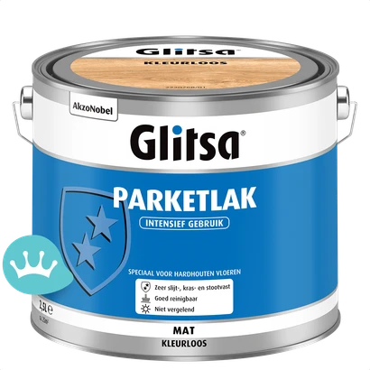 Glitsa Parketlak Mat Kleurloos 2,5 liter packshot