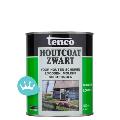 Tenco Houtcoat Zwart Teervrij Zwart 1 liter packshot