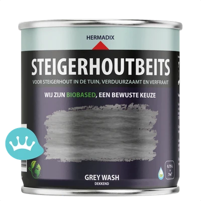 Hermadix Steigerhoutbeits Grey Wash 750 mililiter packshot