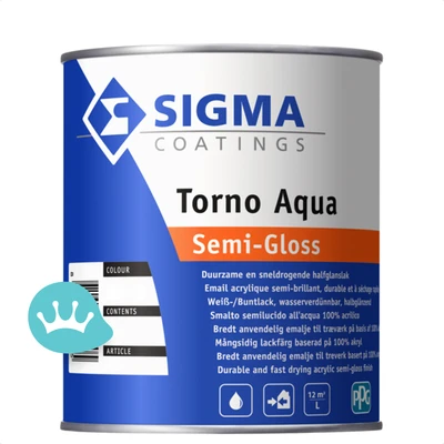 Sigma Torno Aqua Semi Gloss Mengkleur 1 liter packshot