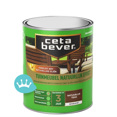 CetaBever Tuinmeubelbeits Natuurlijk Effect Teak 750 mililiter packshot