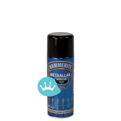 Hammerite Metaallak Hoogglans Spuitbus Zwart S060 400 mililiter packshot