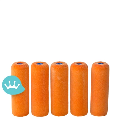 Sam Flock Lakroller Acryl 10 centimeter Beugelzijde Afgerond 5 Stuks