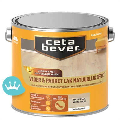 CetaBever Vloer Parketlak Natuurlijk Effect White Wash 2,5 liter packshot