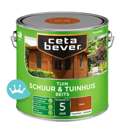 Ceta Bever Transparant Schuur En Tuinhuis Beits 085 Teak 2,5 liter packshot
