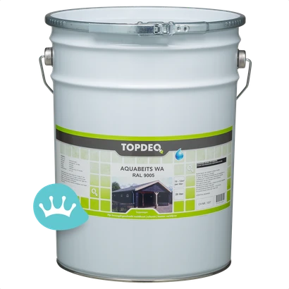 Topdeq Zwarte Matte Beits Zwart 20 L