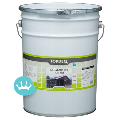 Topdeq Zwarte Matte Beits Zwart 20 L
