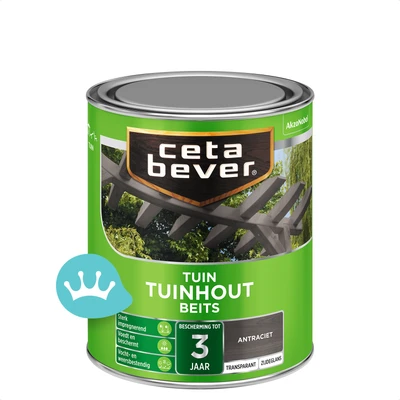 CetaBever Transparant Tuinhout Beits 034 Antraciet 750 mililiter packshot