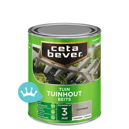 CetaBever Transparant Tuinhout Beits 032 Licht Grijs 750 mililiter packshot