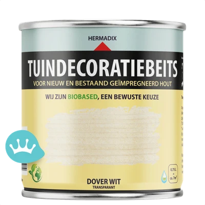 Hermadix Tuindecoratiebeits Dover Wit 750 mililiter packshot