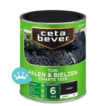 CetaBever Palen En Bielzen Zwarte Teer 750 mililiter packshot