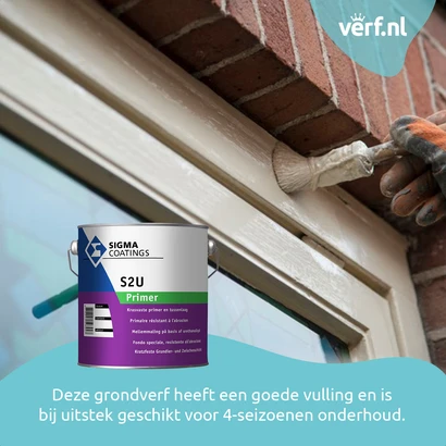 Deze grondverf heeft een goede vulling en is bij uitstek geschikt voor 4-seizoenen onderhoud.