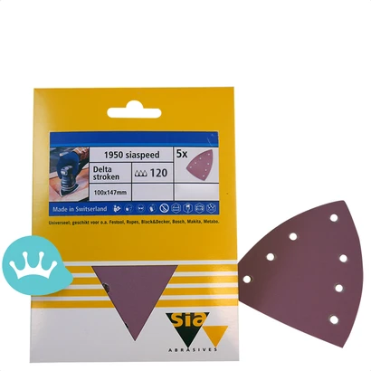 Sia Siaspeed Schuurpapier Delta (1950) 147 Mm X 100 Mm P120 5 Vellen packshot