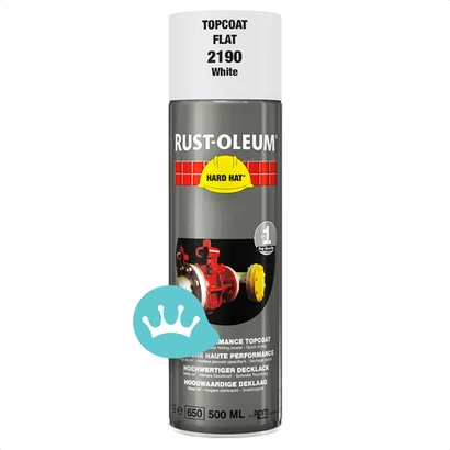 Rust Oleum Hard Hat Deklaag Matwit 2190 500 mililiter packshot
