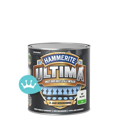 Hammerite Ultima Mat Ral 9016 250 mililiter packshot