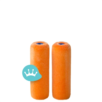 Sam Flock Lakroller Acryl 10 centimeter Beugelzijde Afgerond 2 Stuks