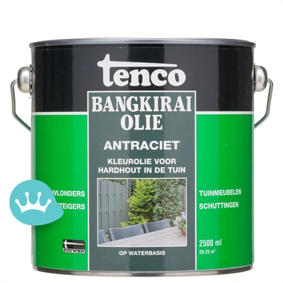 Tenco Bangkirai Olie Antraciet 2,5 liter packshot
