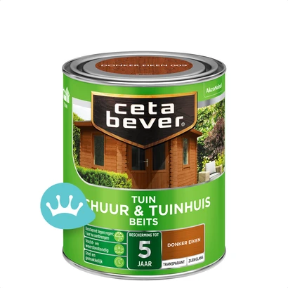CetaBever Transparant Schuur En Tuinhuis Beits 009 Donker Eiken 750 mililiter packshot