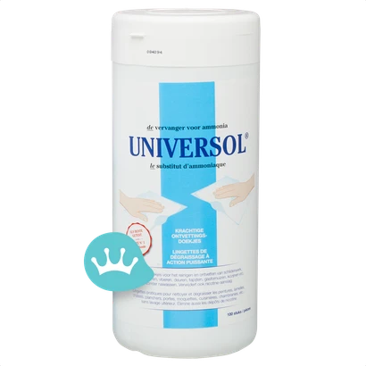 Universol Verfreiniger Ammoniakvervanger 100 Doekjes packshot