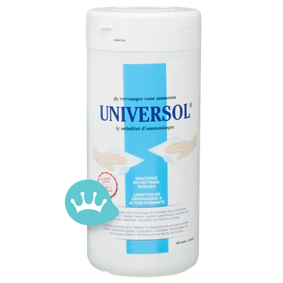 Universol Verfreiniger Ammoniakvervanger 100 Doekjes packshot