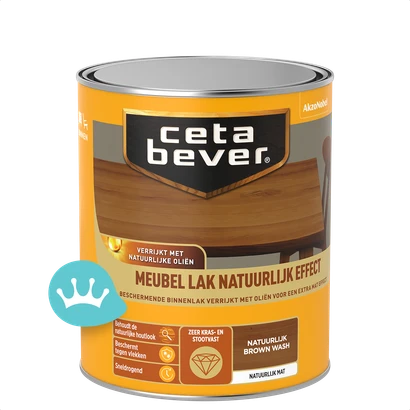 CetaBever Meubellak Natuurlijk Effect Brown Wash 750 mililiter packshot