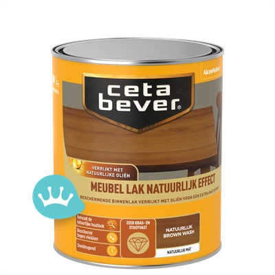 CetaBever Meubellak Natuurlijk Effect Brown Wash 750 mililiter packshot