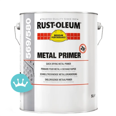 Rust Oleum 569 Sneldrogende Metaalprimer Lichtgrijs (ral 7035) 5 liter packshot