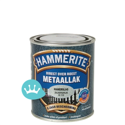 Hammerite Metaallak Hamerslag Zilvergrijs H115 750 mililiter packshot