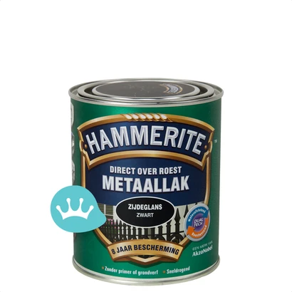 Hammerite Metaallak Zijdeglans Zwart Z260 750 mililiter packshot