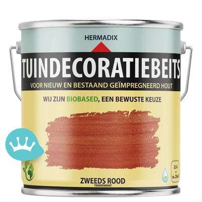 Hermadix Tuindecoratiebeits Zweeds Rood 2,5 liter packshot