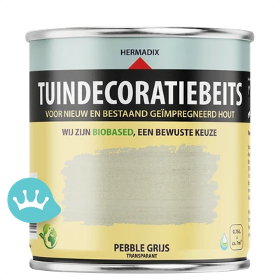 Hermadix Tuindecoratiebeits Pebble Grijs 750 mililiter packshot