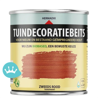 Hermadix Tuindecoratiebeits Zweeds Rood 750 mililiter packshot