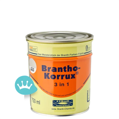Brantho Korrux 3 in 1 Ral 9001 Cremewit 750 mililiter packshot